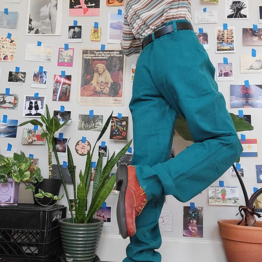 Vintage teal Rockies Western Jeans